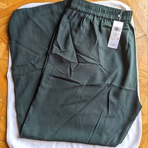Eileen Fisher Green Tencel Straight Pant